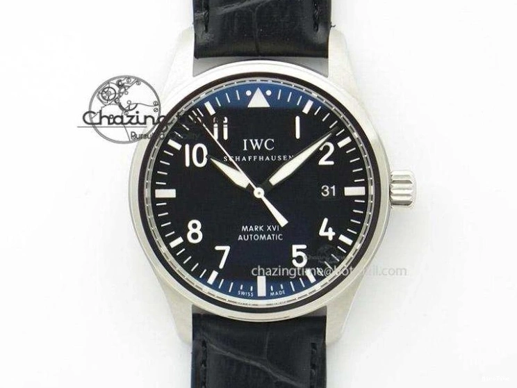 MIROTIME 0523 Affordable Portofino IW356501 SS V3 MK 1:1 Best Edition White Dial Gold Markers On Black Leather Strap MIYOTA 7196